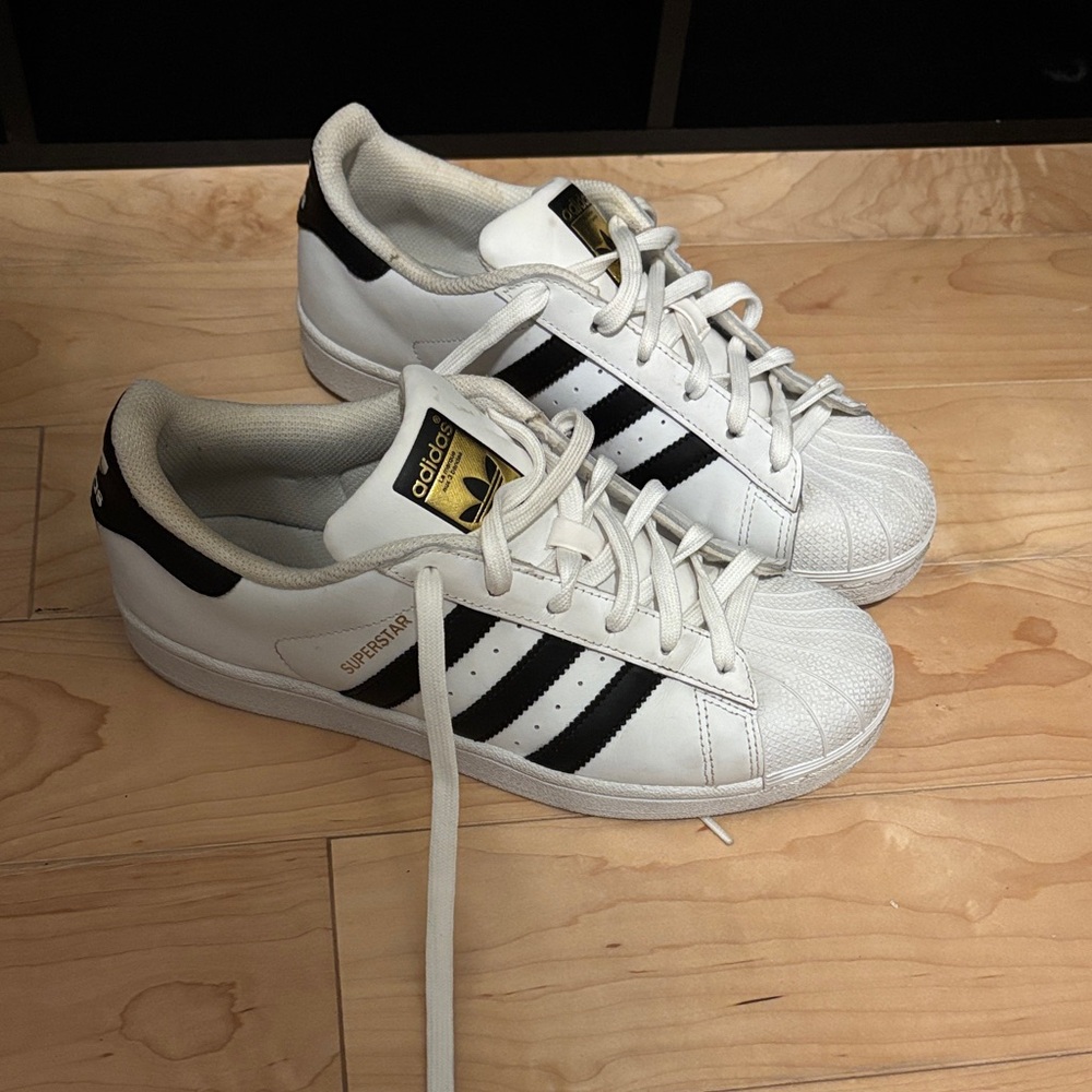 Adidas Superstar White with Black Stripes